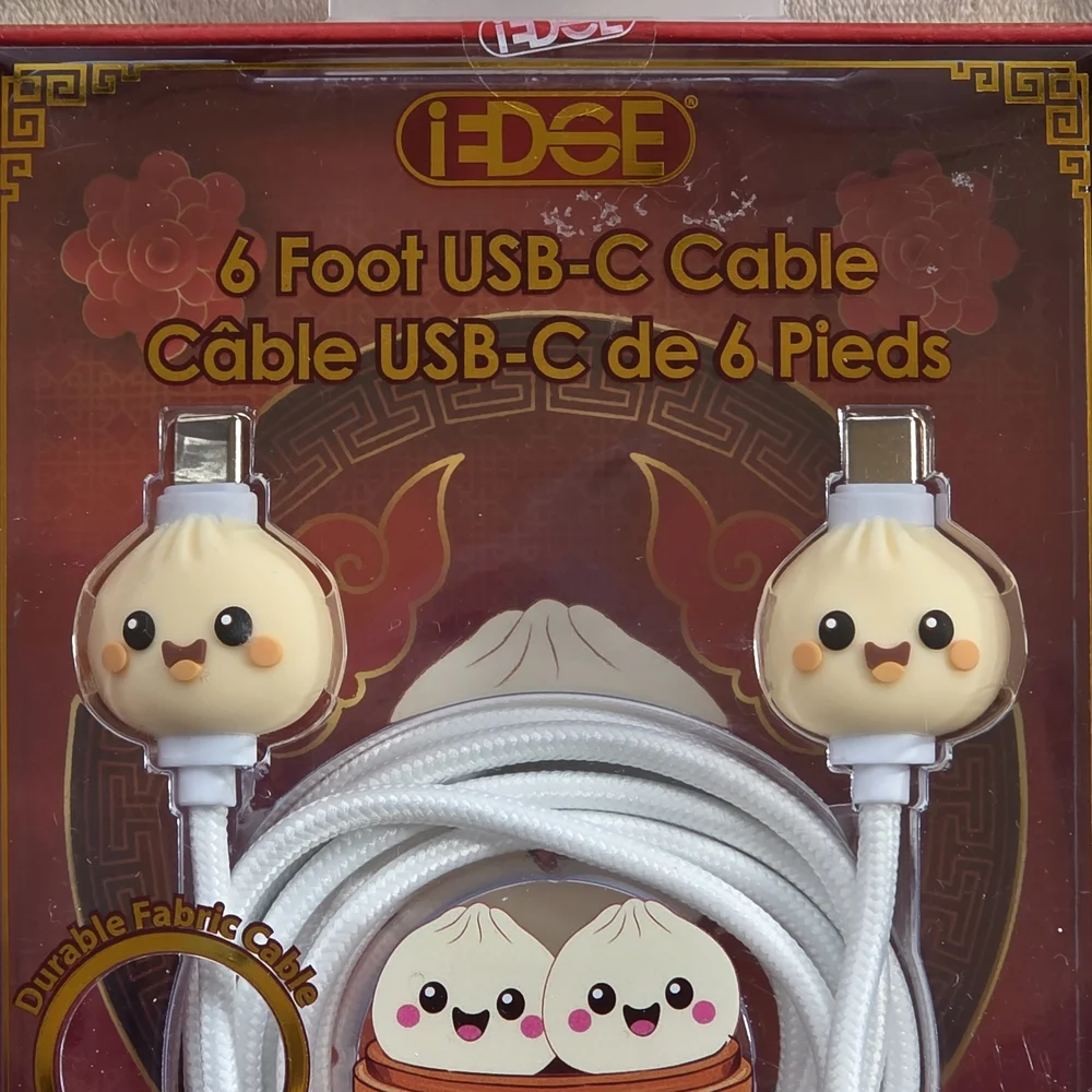 Edge White USB-C Charger Cable with Cute Design